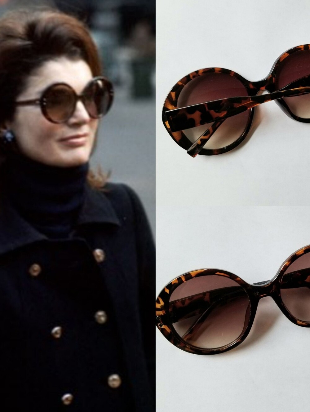 ❗Jackie Kennedy Style Oversized Brown Round Sunglasses❗